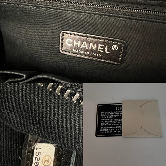 CHANEL Iridescent Calfskin Quilted In The Mix Shopping Tote Black - Picture 7 of 9